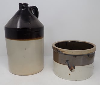 Stoneware Crock & Jug