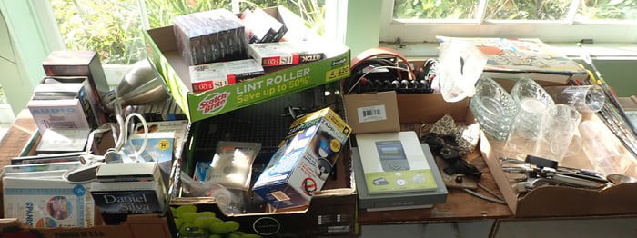 Contents of Counter incl Butcher Saw