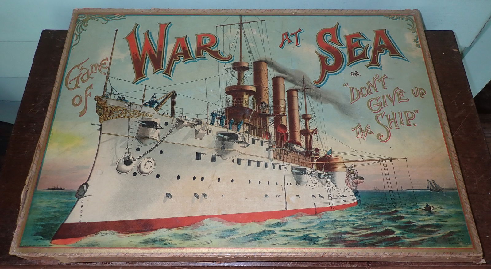 1898 McLoughlin Game of War At Sea: We do not guarantee it is complete. Shipping available ($20 handling charge, plus postage)