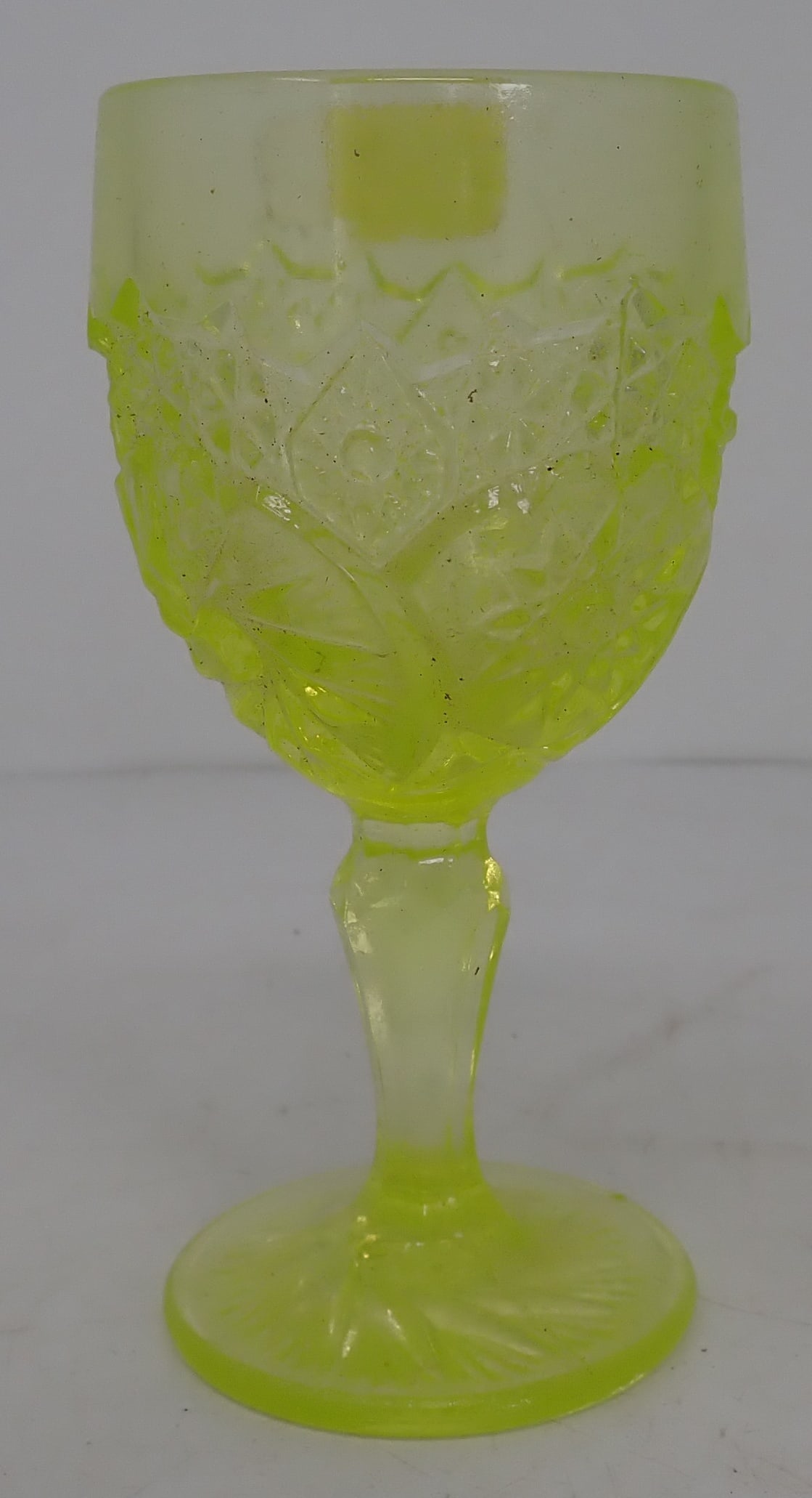 Uranium Glass Goblet (1 of 3)