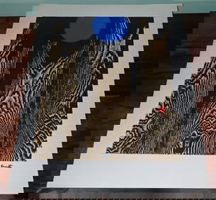 Max Ernst Bois et la Lune Bleue Signed