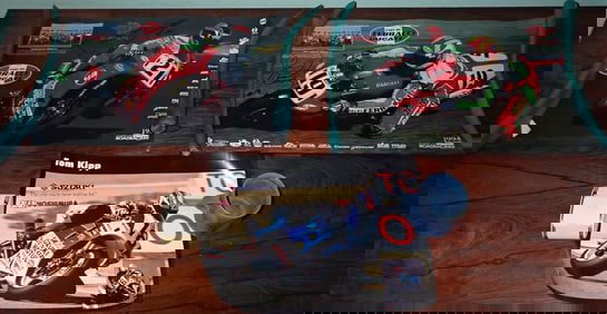 Ferracci Ducati Signed & Suzuki Motorcycle Posters