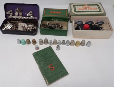 Singer Sewing Machine Attachments , Thimbles , & Zigzagger