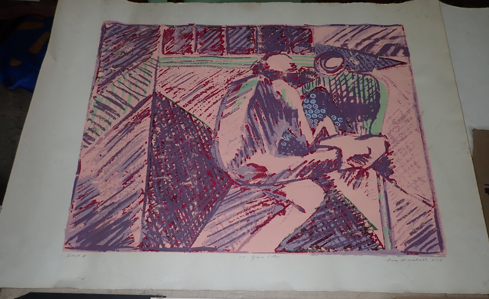 Nina Marshall & Misc Art: Largest is apprx 22 1/4" x 30". Shipping available ($20 handling charge, plus postage)