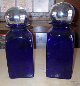 Cobalt Blue Glass Jars