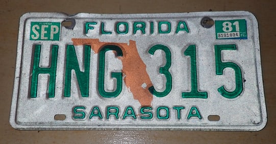 Florida License Plate