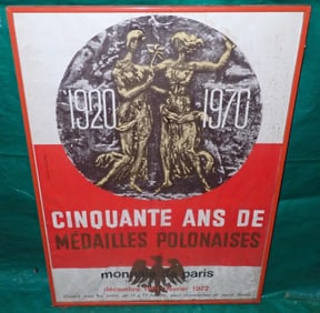 1972 Paris Mint 50 Years of Medal Poster