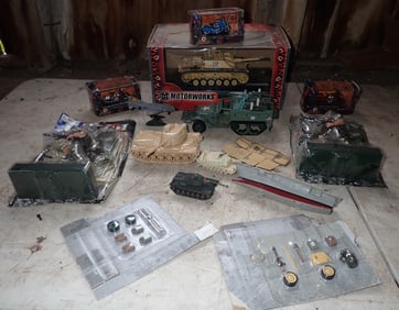 Army Figures , Indian Motorcyles , Cogi Tanks , & Misc