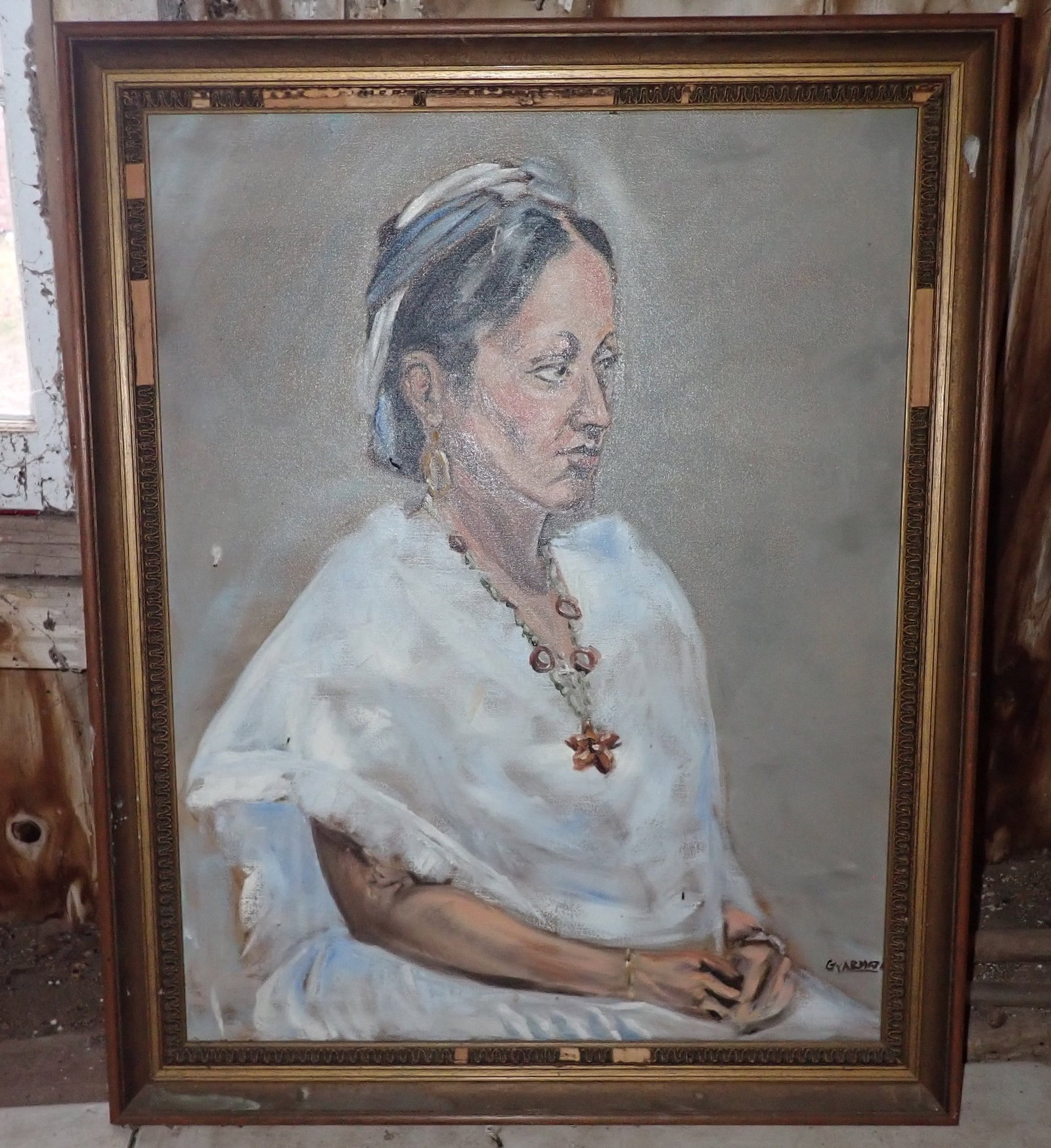 G. Yarmati Oil on Canvas Painting: Approx 26" x 32". No in house shipping !