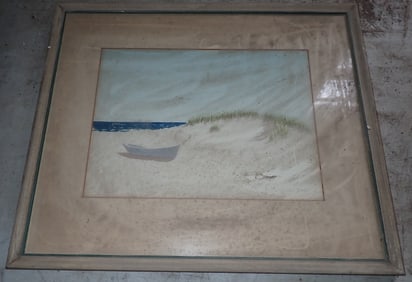 R.E. Beer Seascape Watercolor