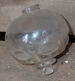 Early Glass Peg Oil Lamp