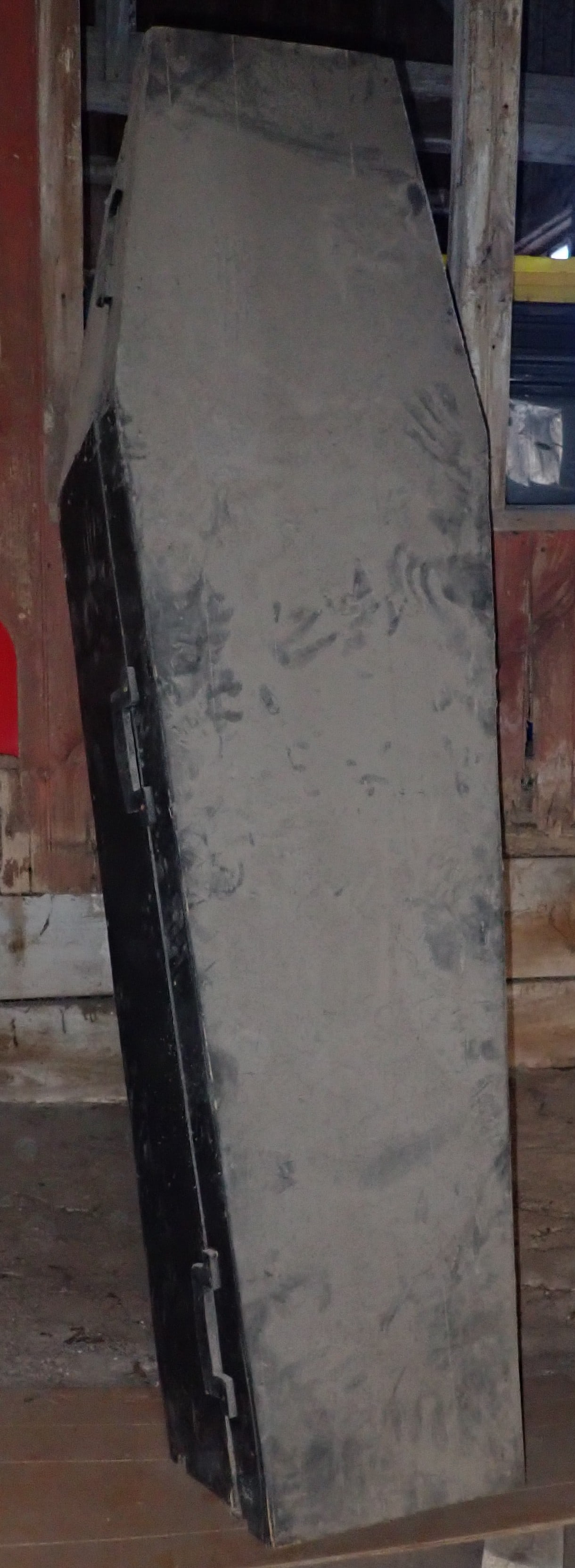 Oversized Theater Prop Coffin: Approx 17 1/2" x 23 1/4" x 84 1/2". No in house shipping ! Bring help to remove
