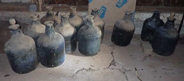 11 Glass Lab Bottles