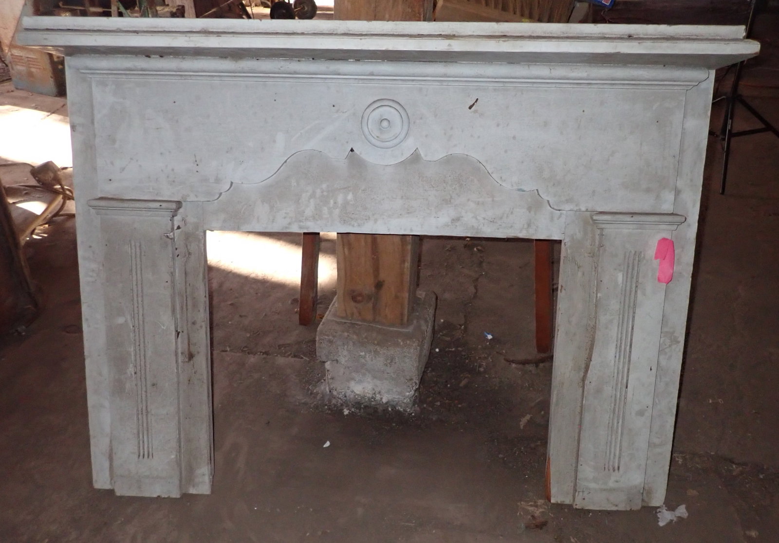 Fireplace Mantel: Approx 8" deep, 53 1/2" wide, and 42 1/2" tall. No in house shipping !