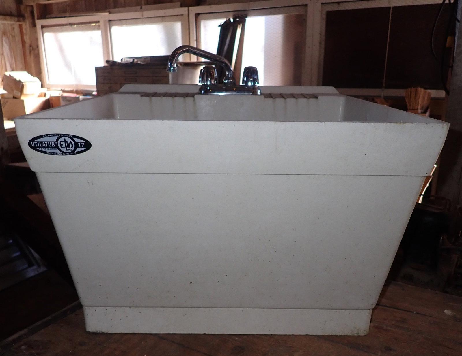 Utilitub 17 Utility Sink: Approx 23" x 23 1/2" x 17 1/2" tall. No in house shipping