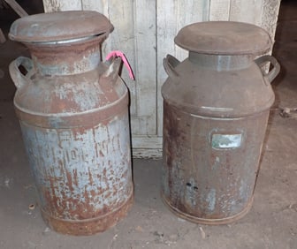2 Milk Cans incl Lambertsmill Scotch Plains