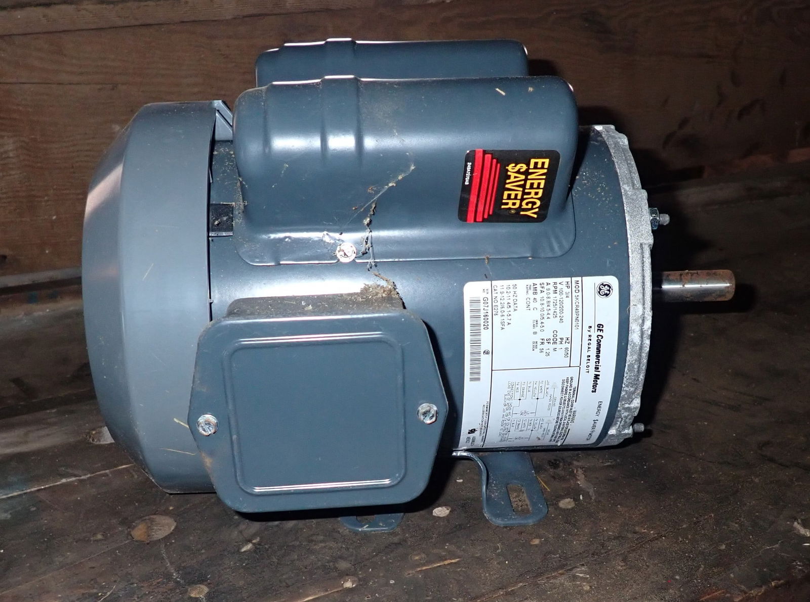 GE Commercial Electric Motor 3/4hp: By Regal Beloit - Shaft is approx 5/8". Shipping available