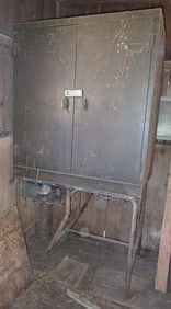 2 Door Metal Cabinet on Stand
