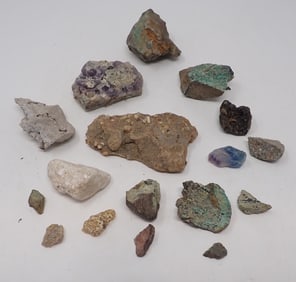 Variscite , Amethyst , Aurichalite , Fluorite , & Misc