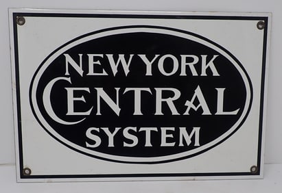 New York Central System Porcelain Sign