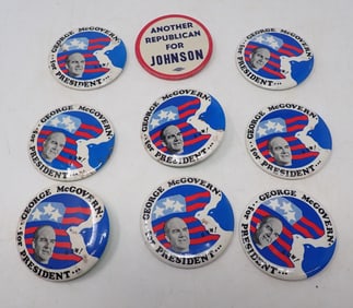 George McGovern & Johnson Political Pinbacks