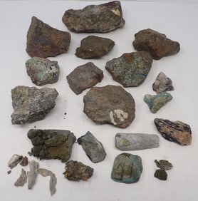 Quartz , Chalcopyrite , Chrysocolla & Misc