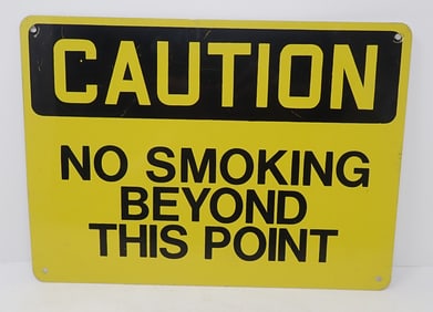 Caution No Smoking Sign
