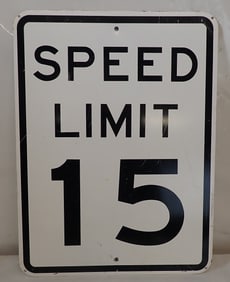 15 MPH Speed Limit Sign