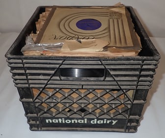 Milk Crate of Records