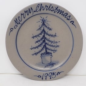 1995 Rowe Pottery MERRY CHRISTMAS Plate