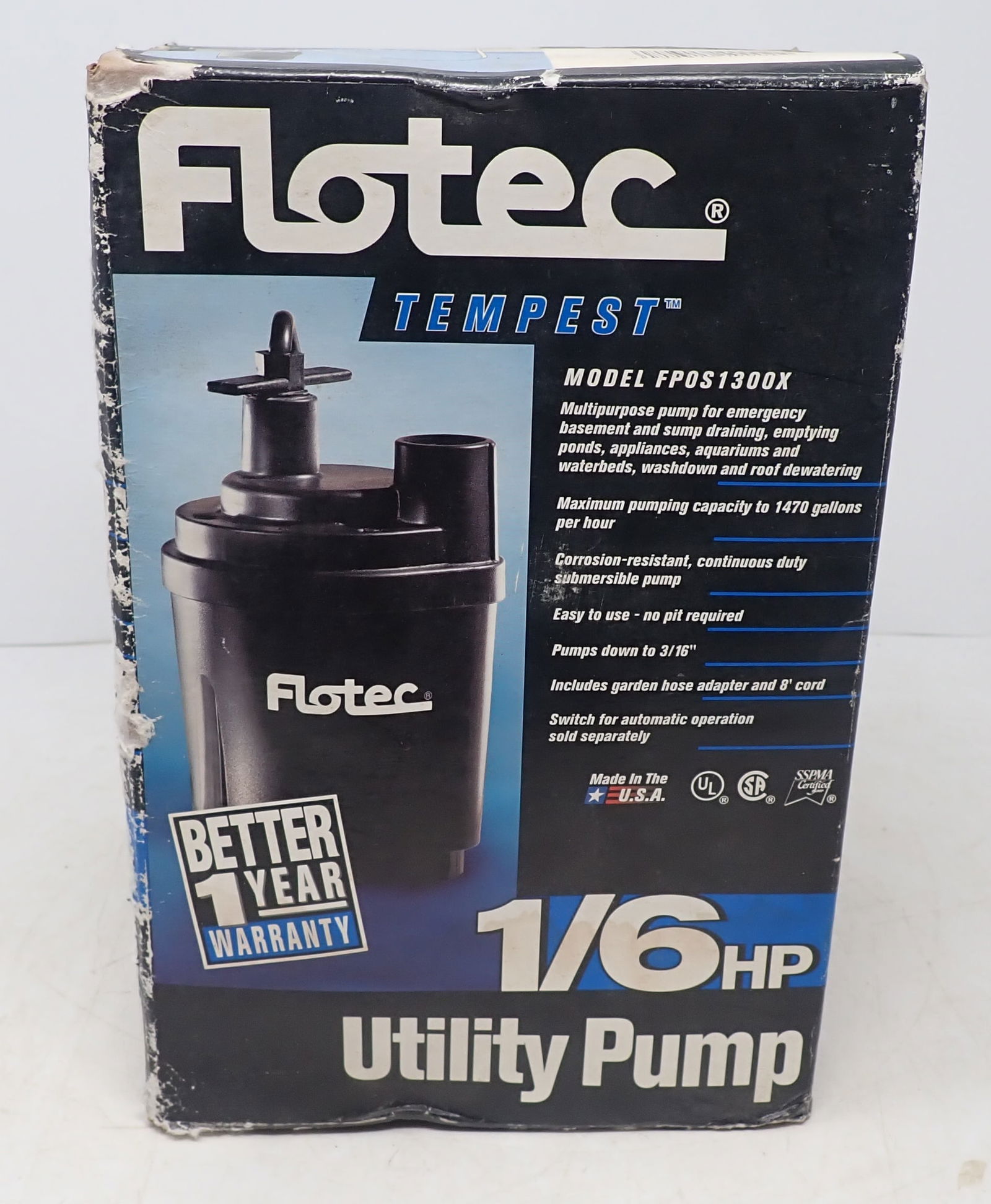 Flotech Tempest 1/6hp Utility Pump (1 of 2)