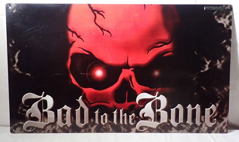 Bad to Bone Matco Skull Tin Sign