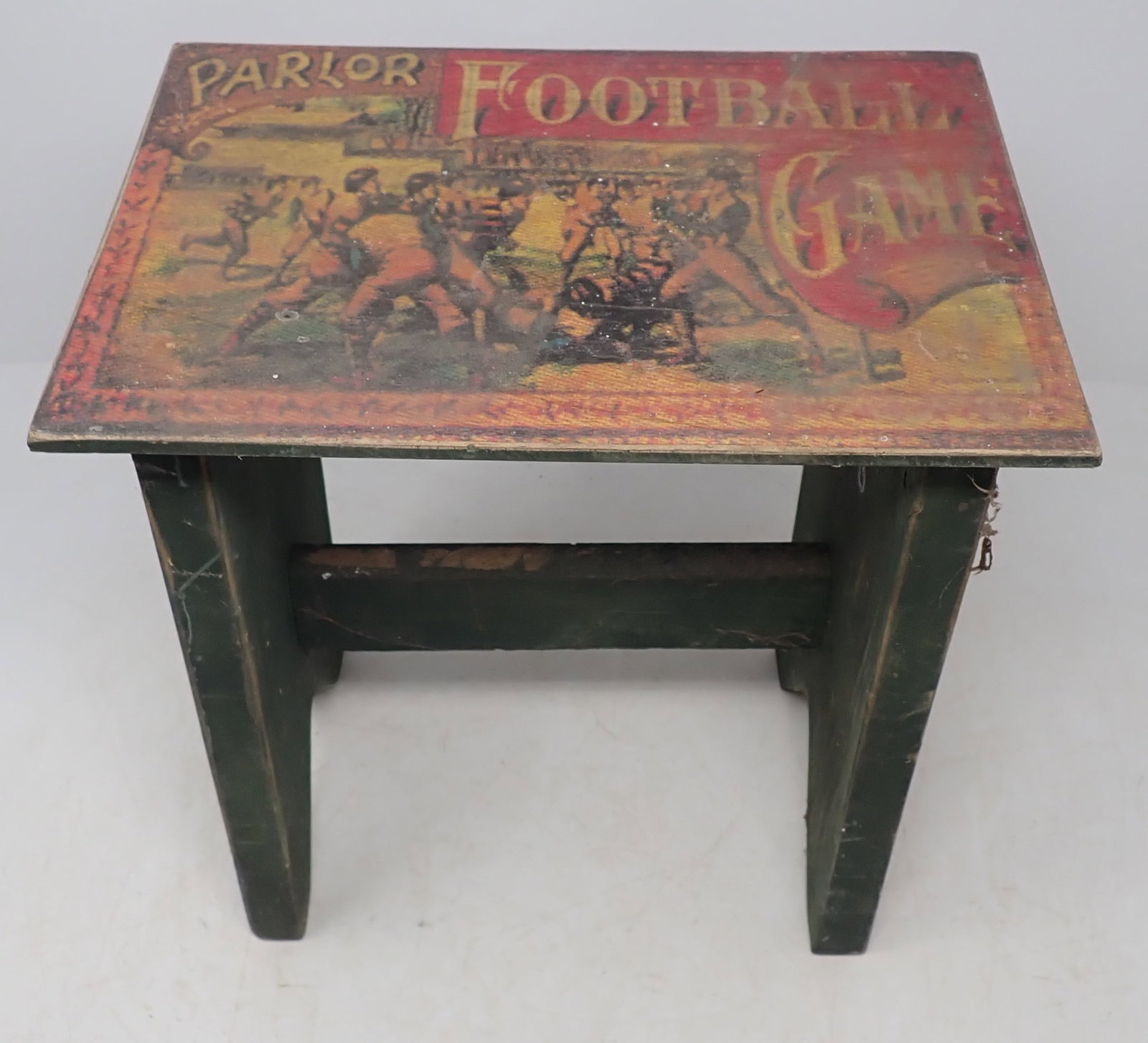 Parlot Football Game Foot Stool: "New" Stool is Approx 7" x 9 3/4" x 10 1/2" tall. Shipping available