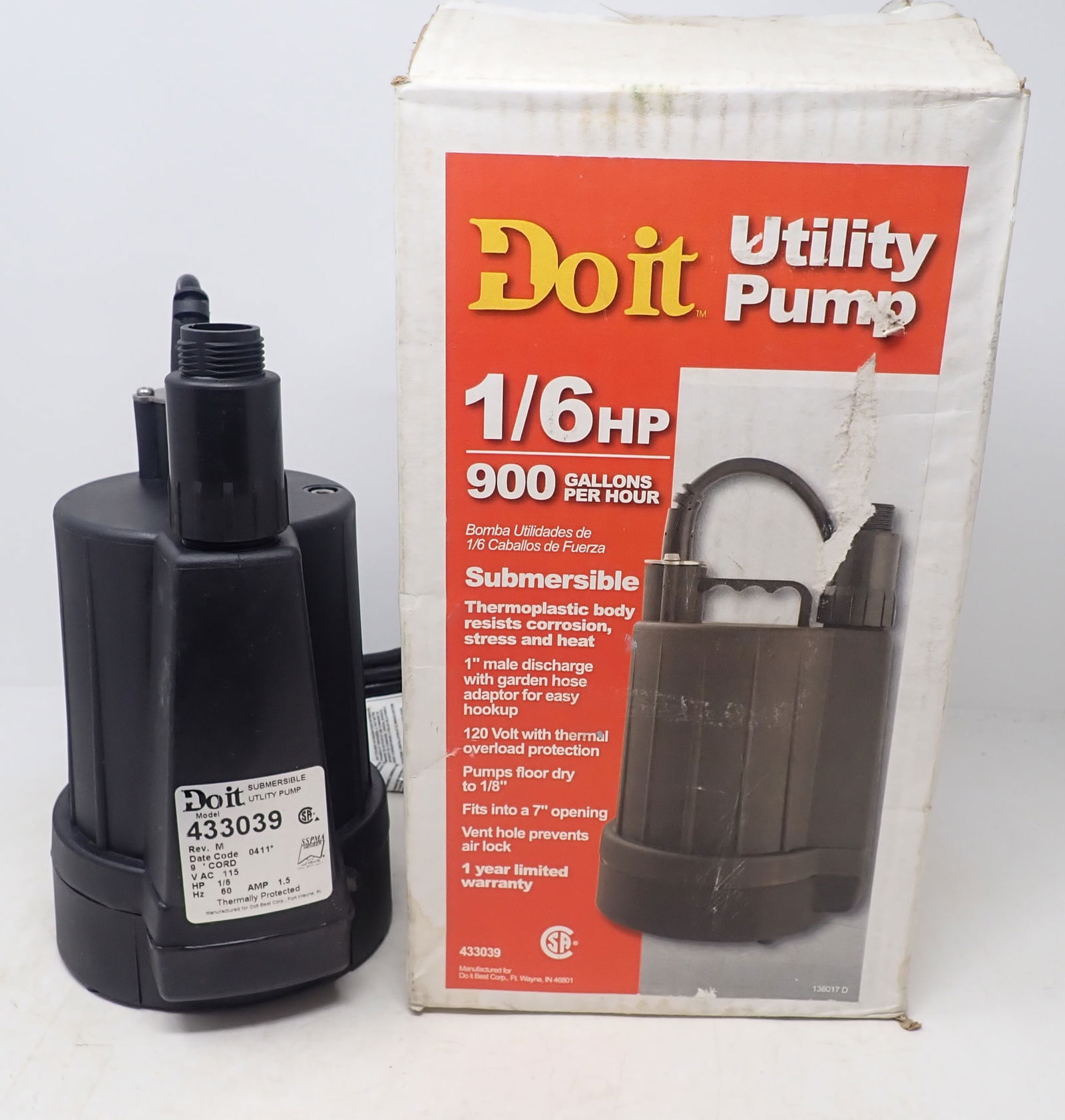 Do It 1/6hp Utility Pump (1 of 2)