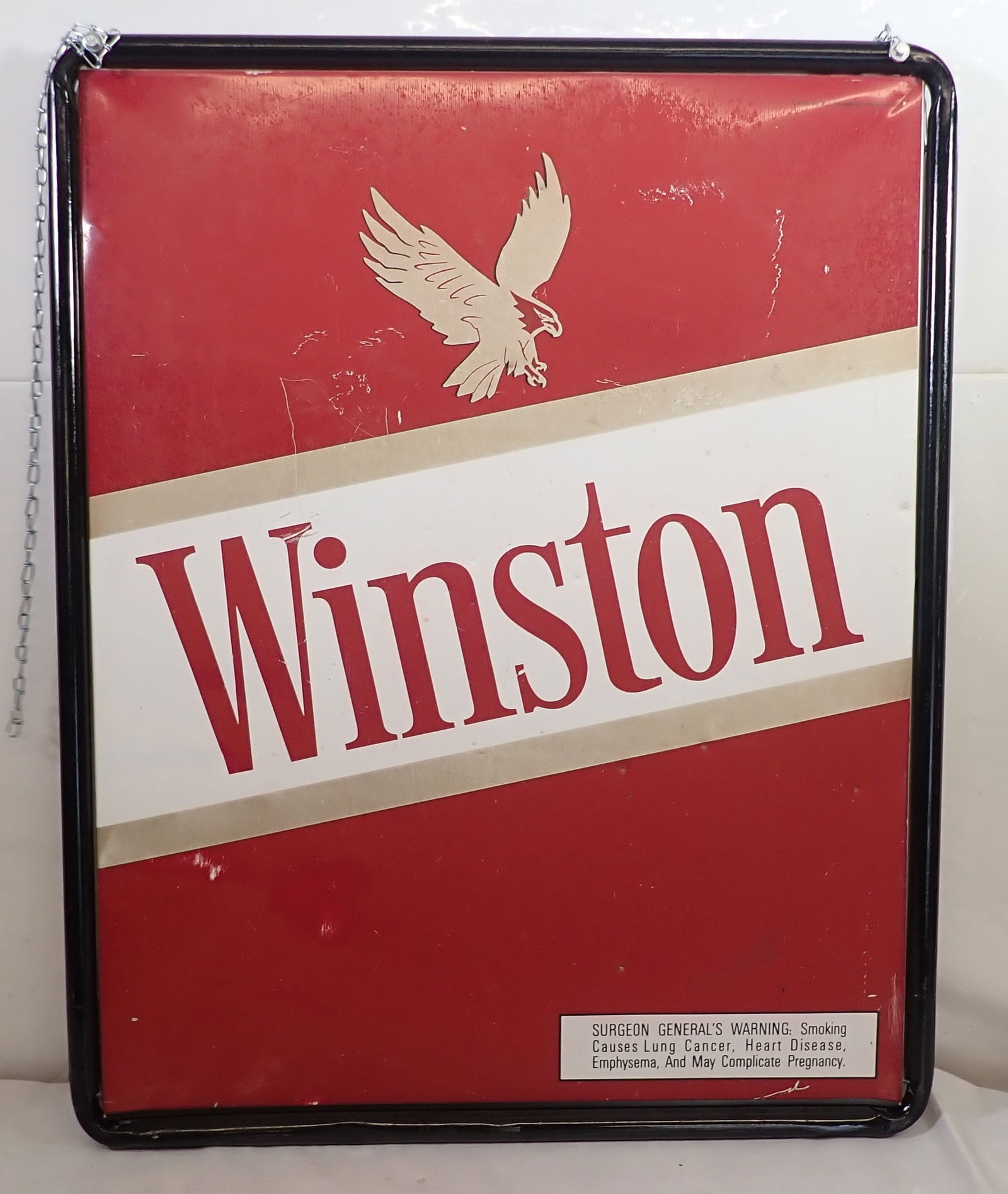 1985 Double Sided Winston Cigarettes Sign (1 of 2)