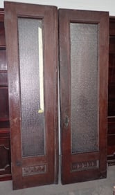 Pair of Frosted Glass French Doors