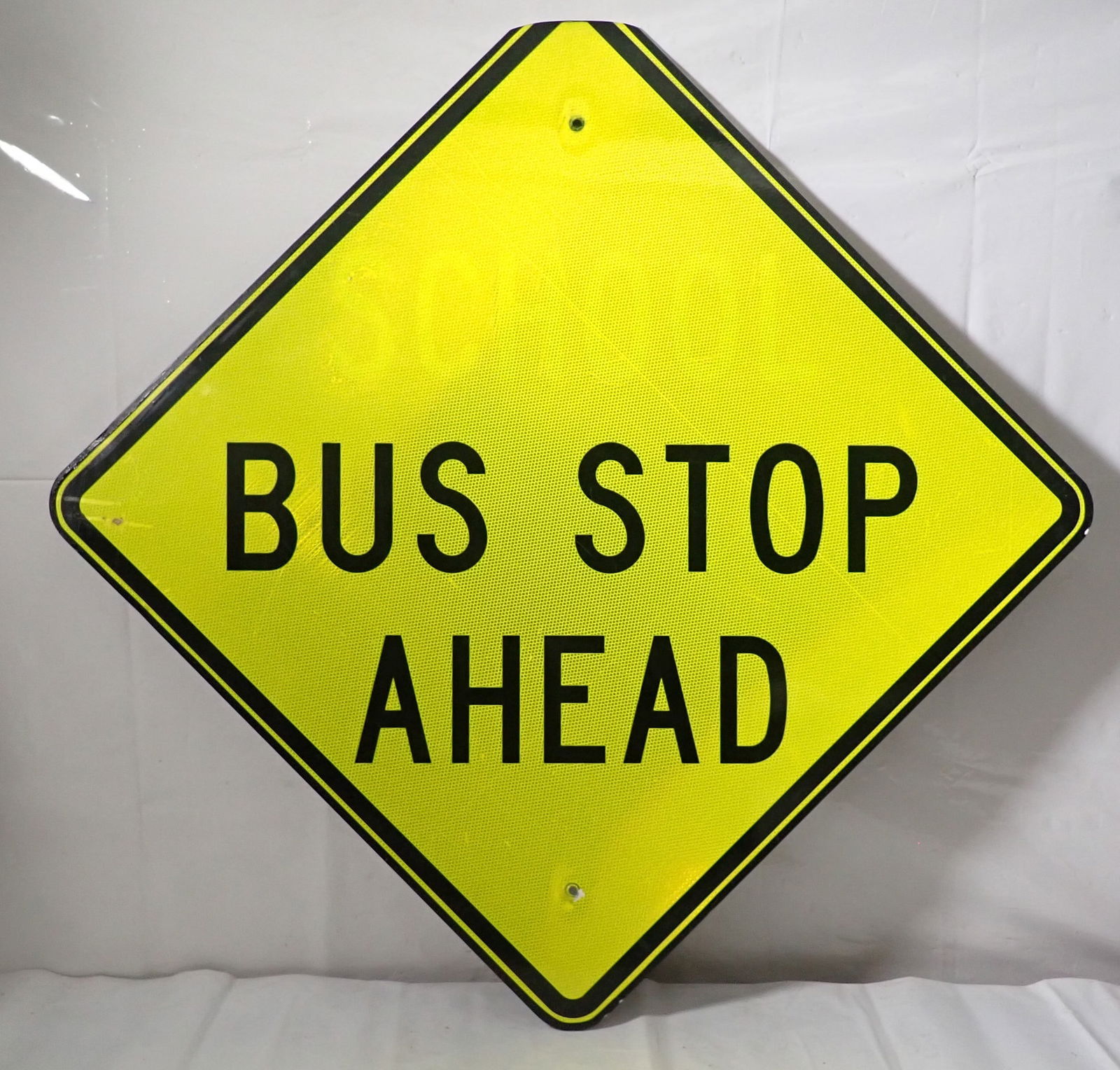 Bus Stop Ahead Aluminum Sign (1 of 2)