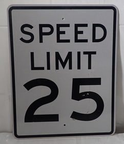 Speed Limit 25 Aluminum Sign