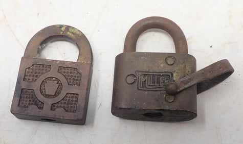 2 Brass Padlocks