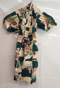 Japanese Childs Kilomono w/ Landscape Pattern