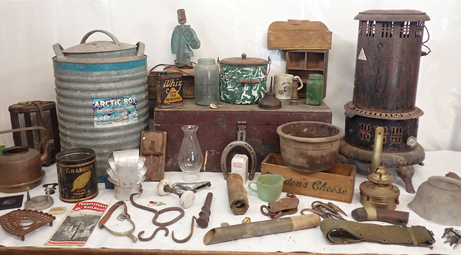 Wood Box , Enameled Pot , & Misc (1 of 16)