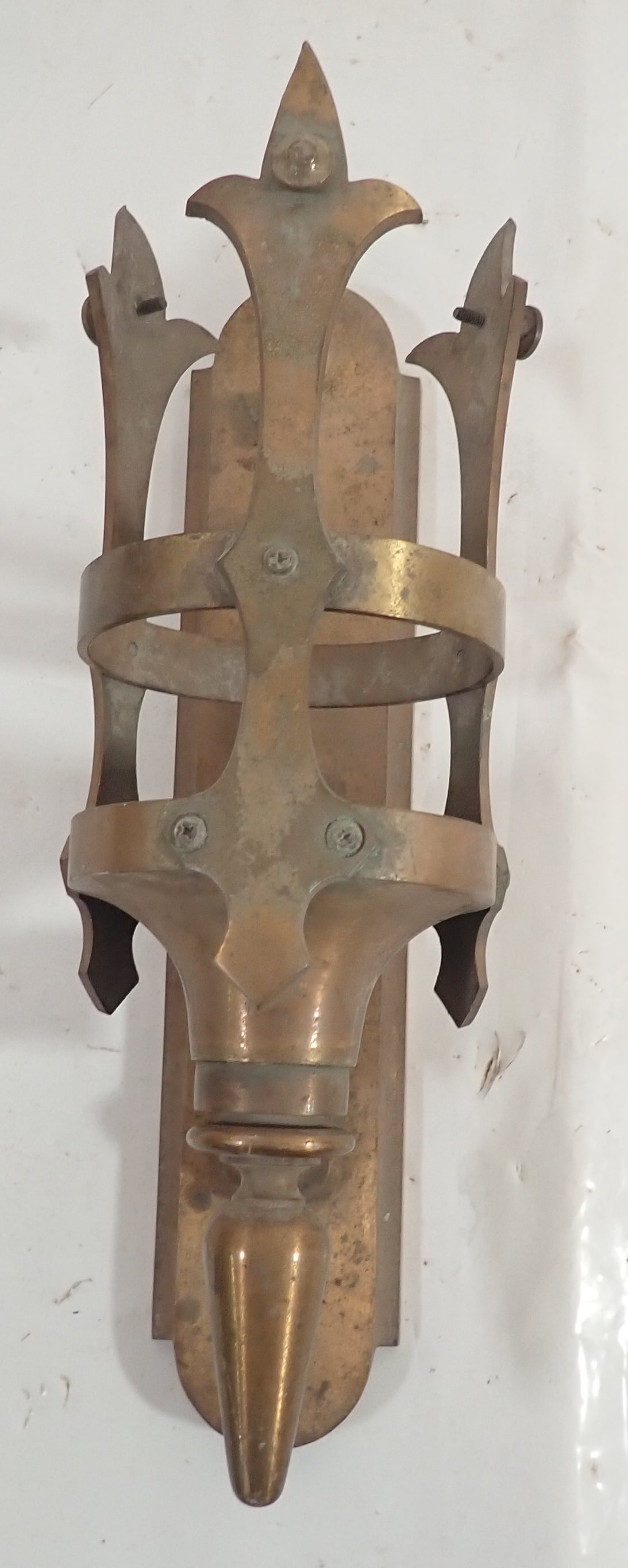Heavy Brass Victorian Wall Sconce (1 of 4)