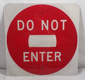 Do Not Enter Aluminum Road Sign