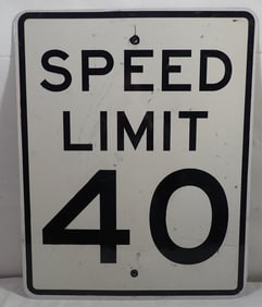 Speed Limit 40 Aluminum Street Sign
