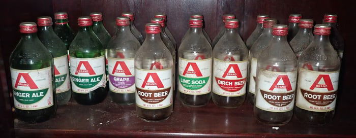 21 A Brand Paper Label Soda Bottles