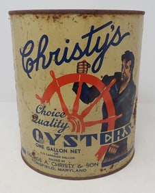 Christy's Oysters One Gallon Can