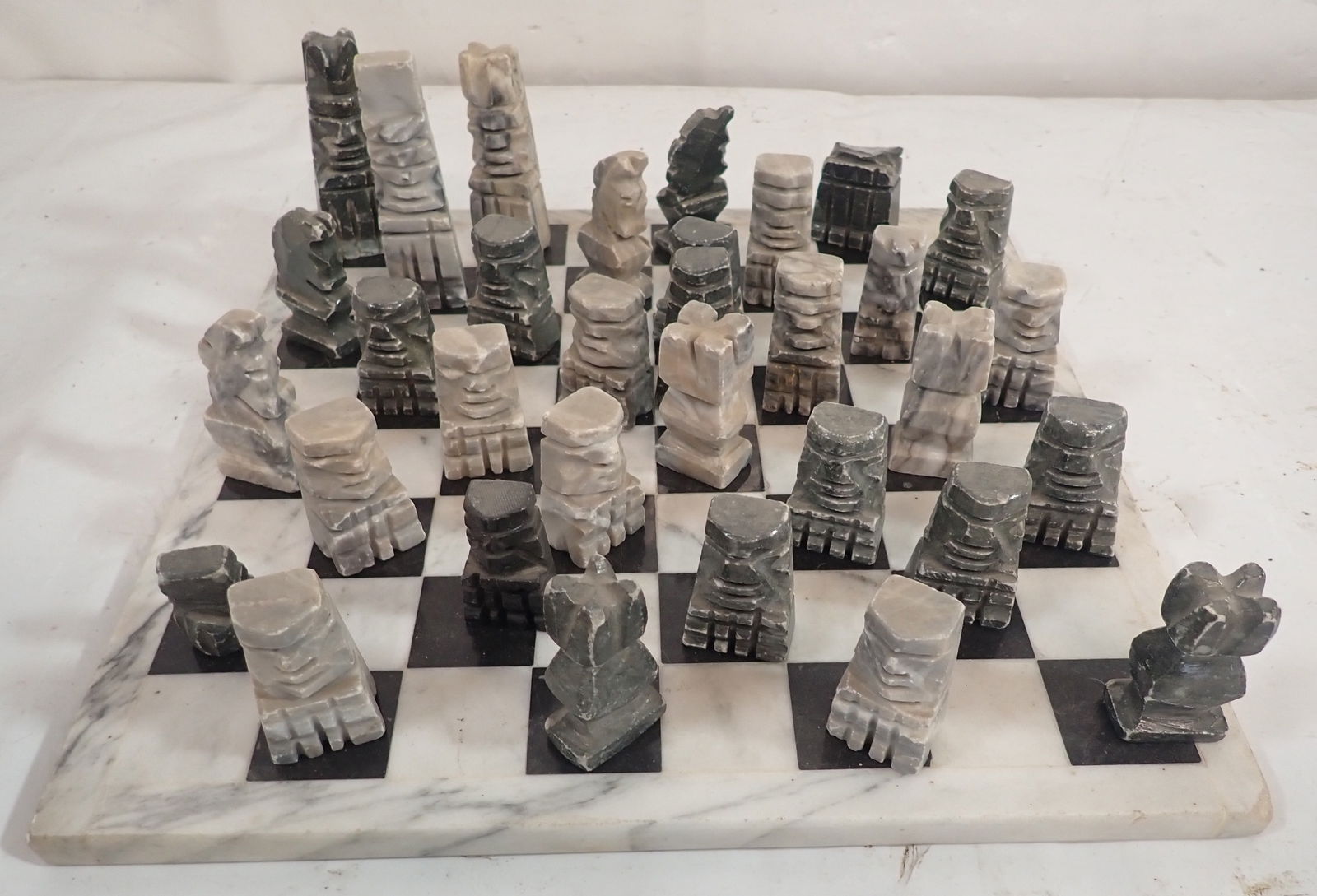 Marble Gameboard & Chess Pieces (1 of 4)