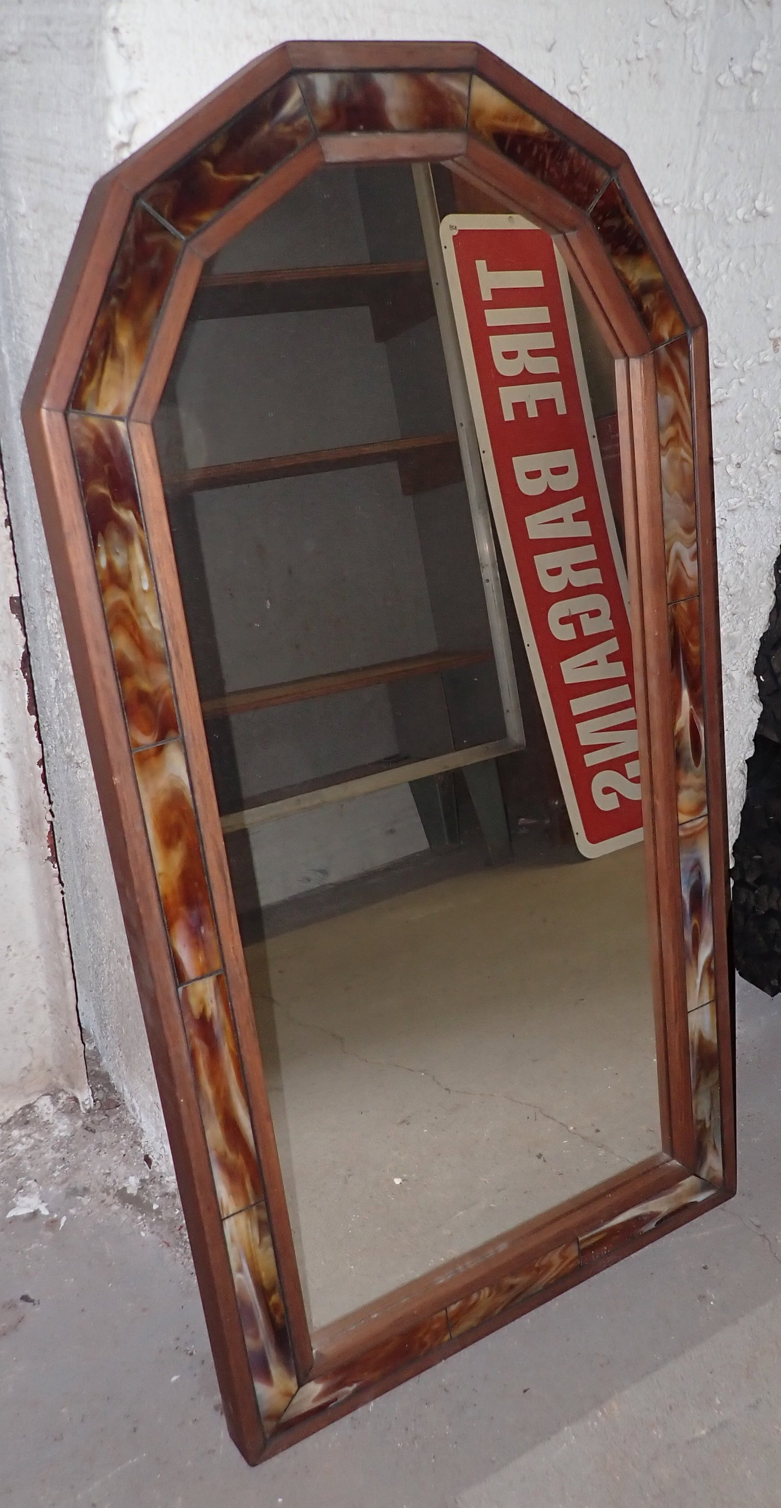 Decorator Mirror: Approx 19 3/4" x 38 1/4". No in house shipping !