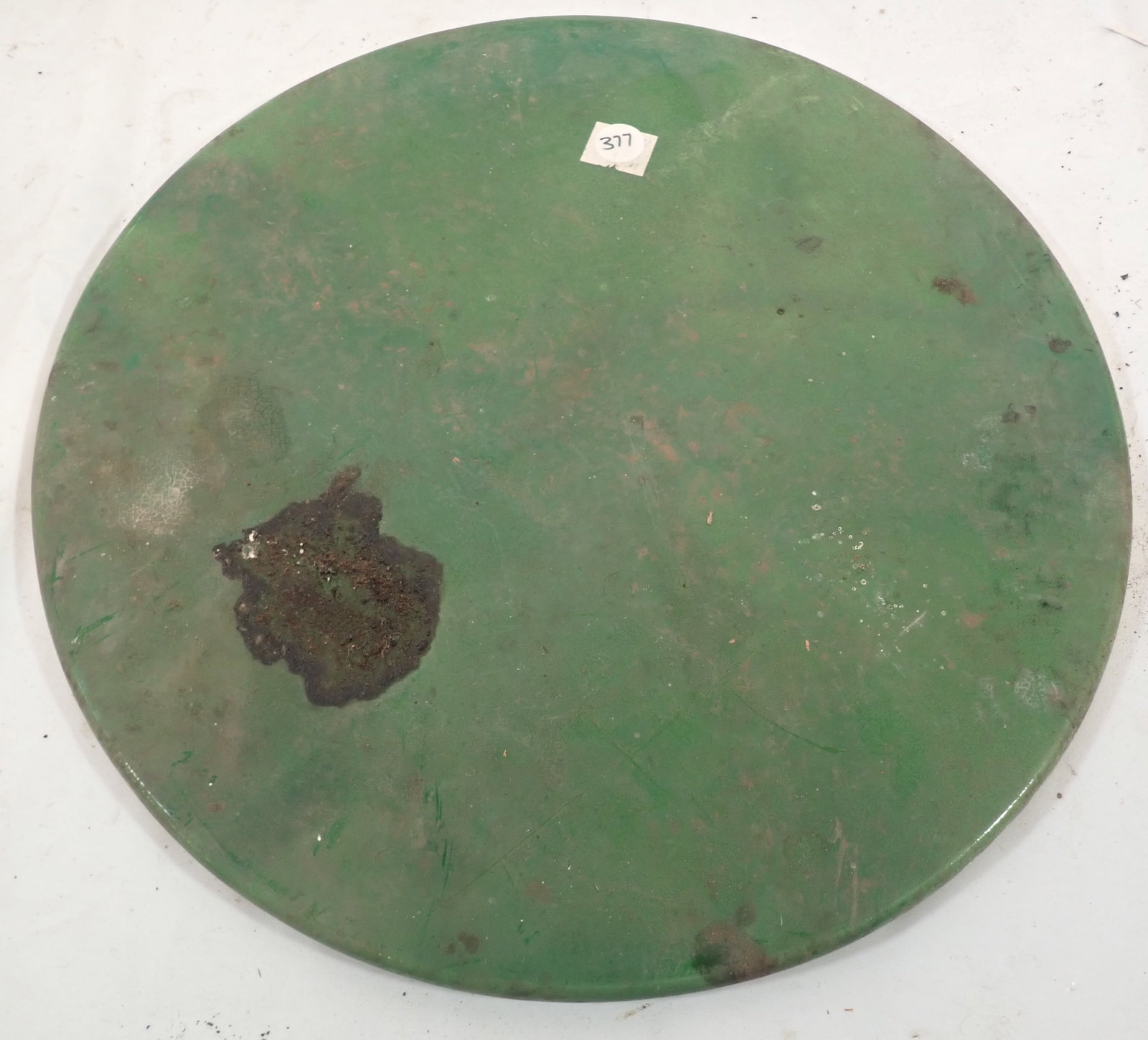 French Terracotta Tray: Apprx 18 3/8" in diameter. Shipping available ($20 handling charge, plus postage)