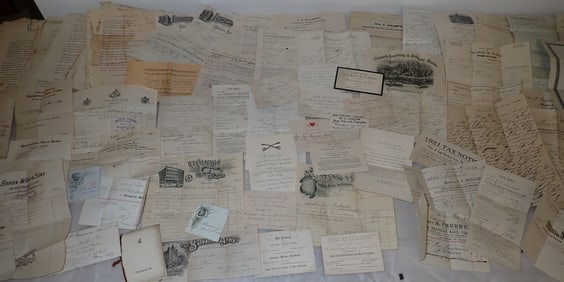 1800's & 1900's Billheads , Letterheads , & Receipts